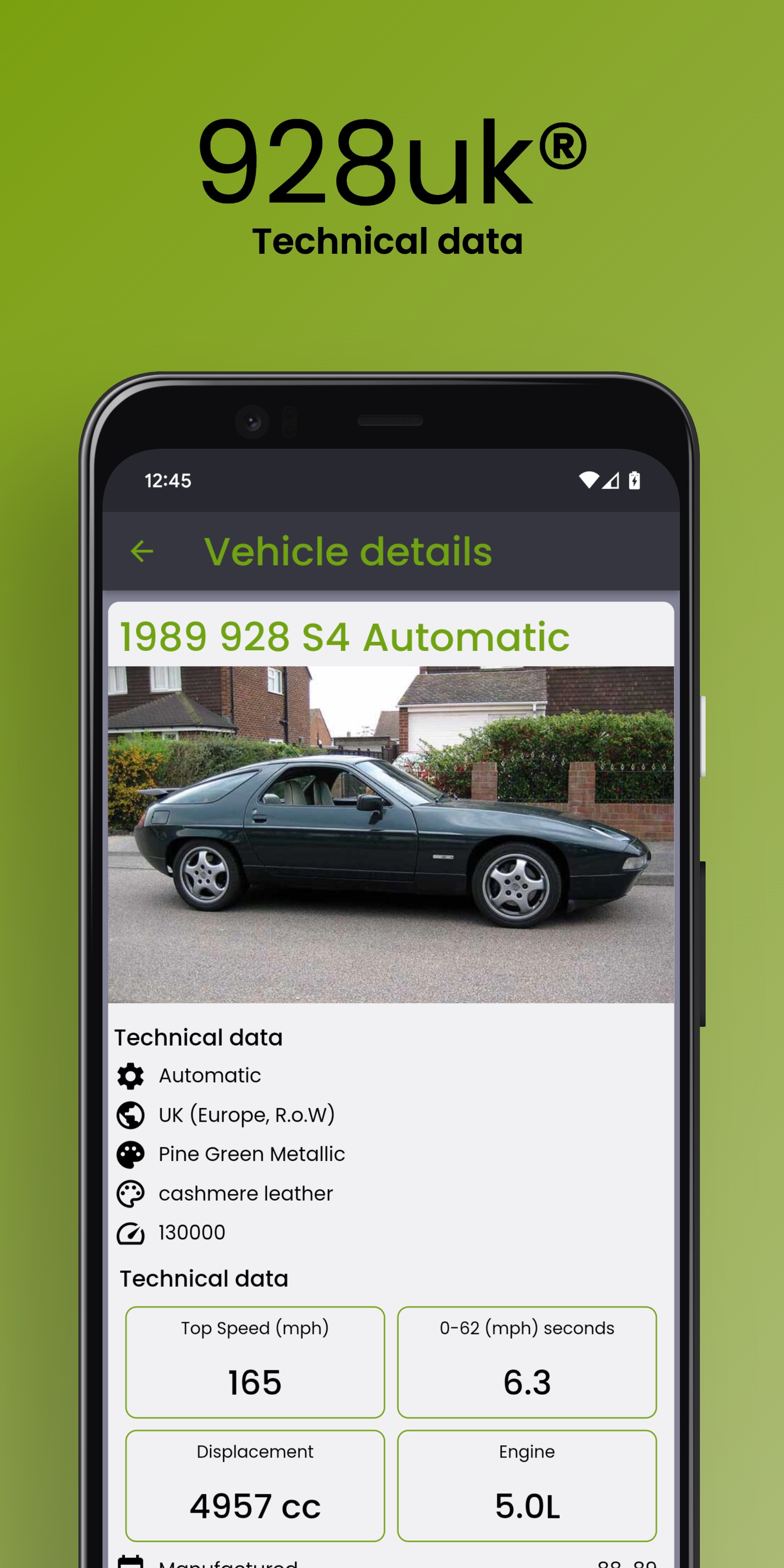 928uk Vehicle details