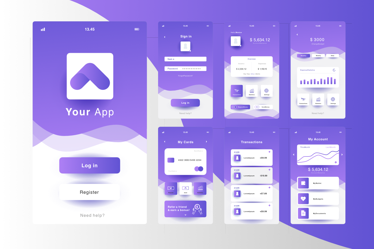app interface concept from Freepik