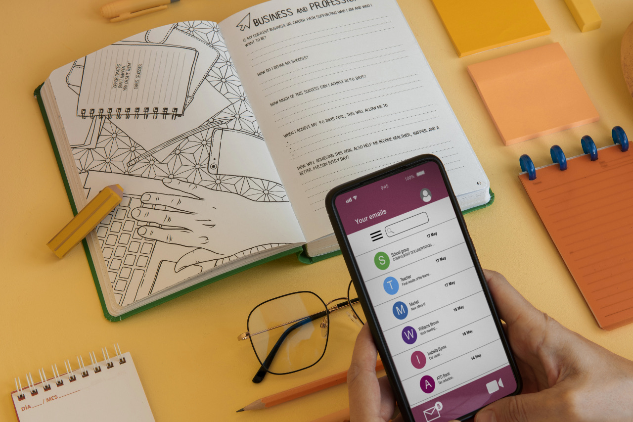 colorful overloaded bullet journal from Freepik