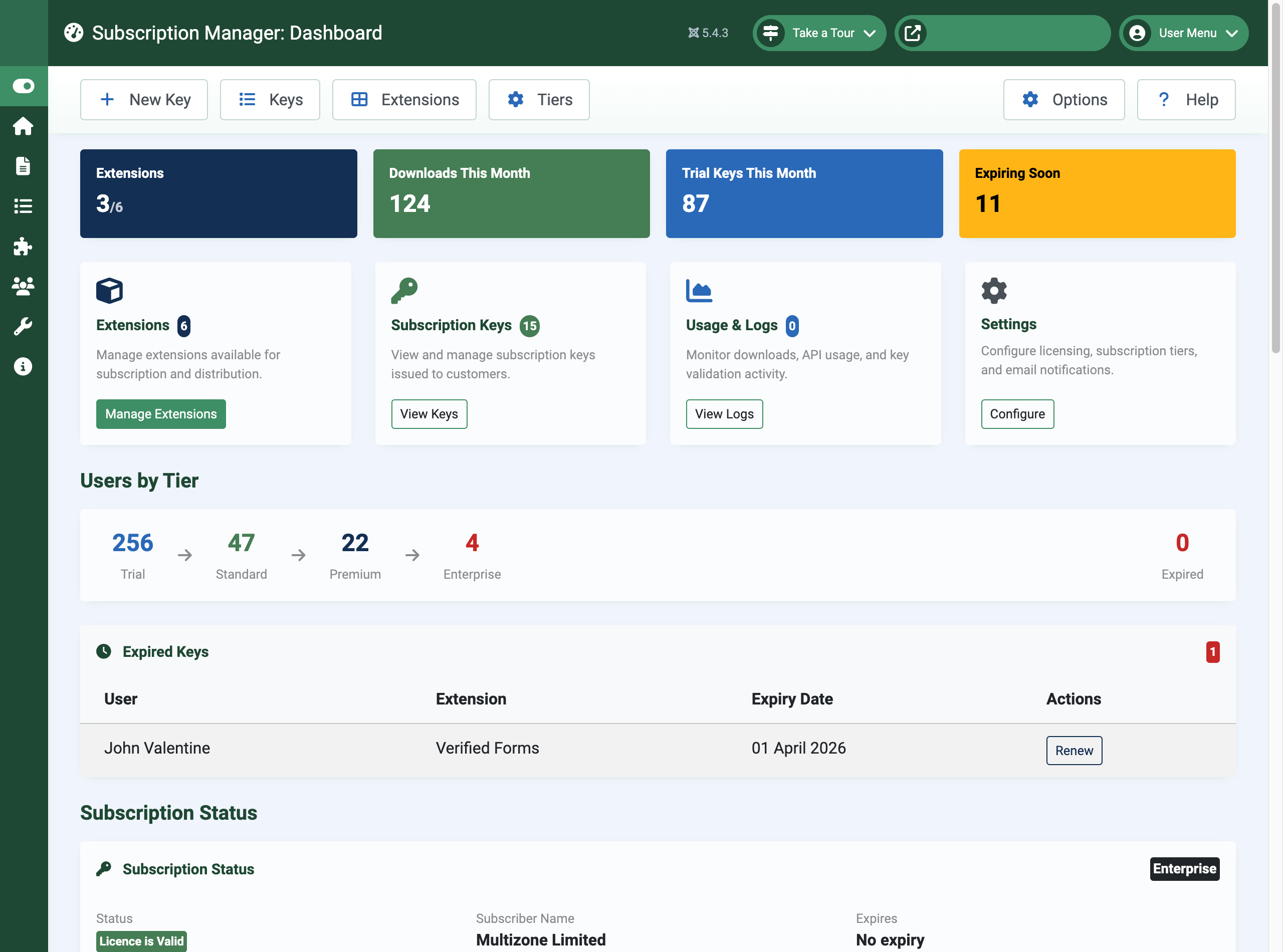 Subscriptions Manager