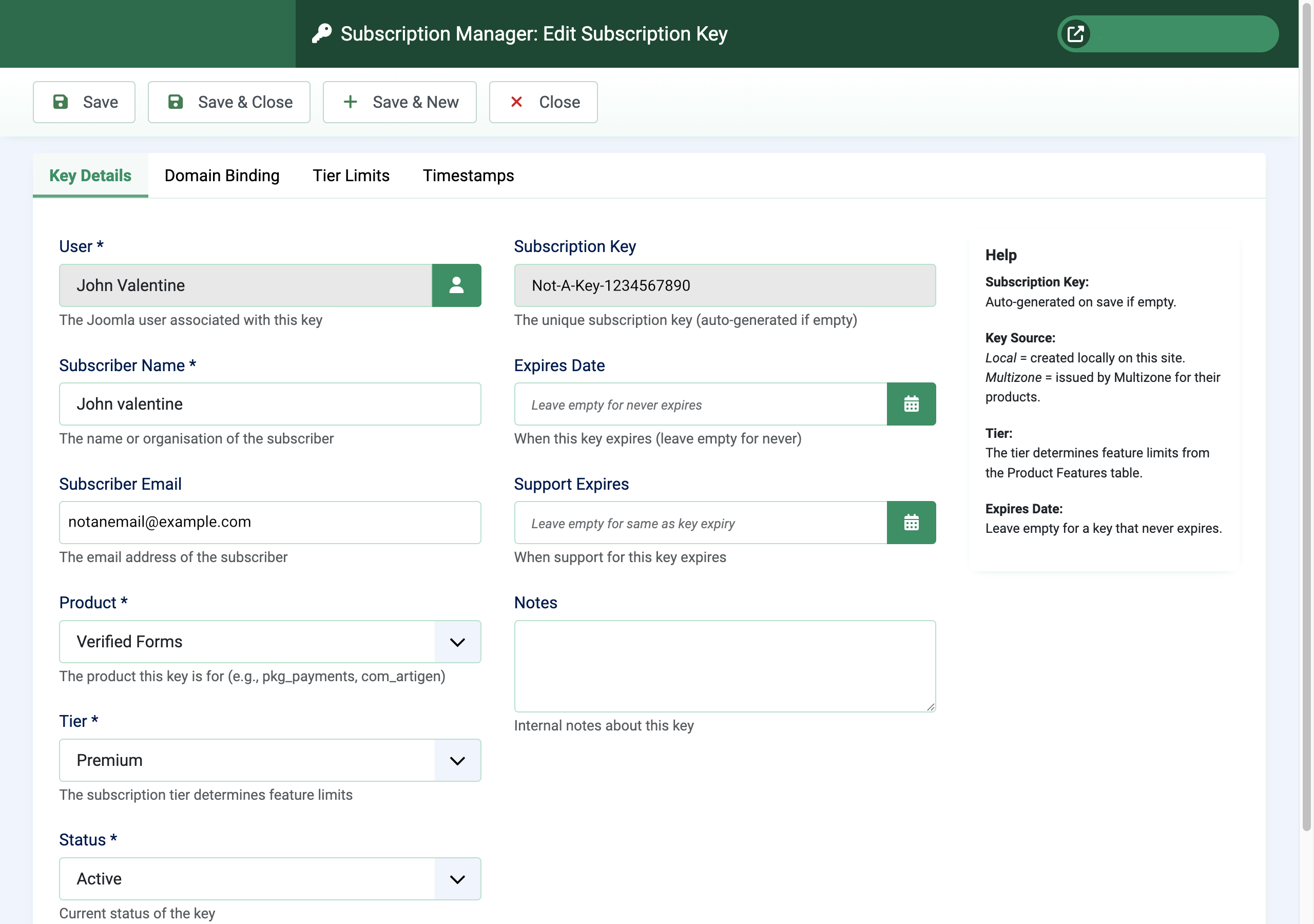 Subscriptions Manager